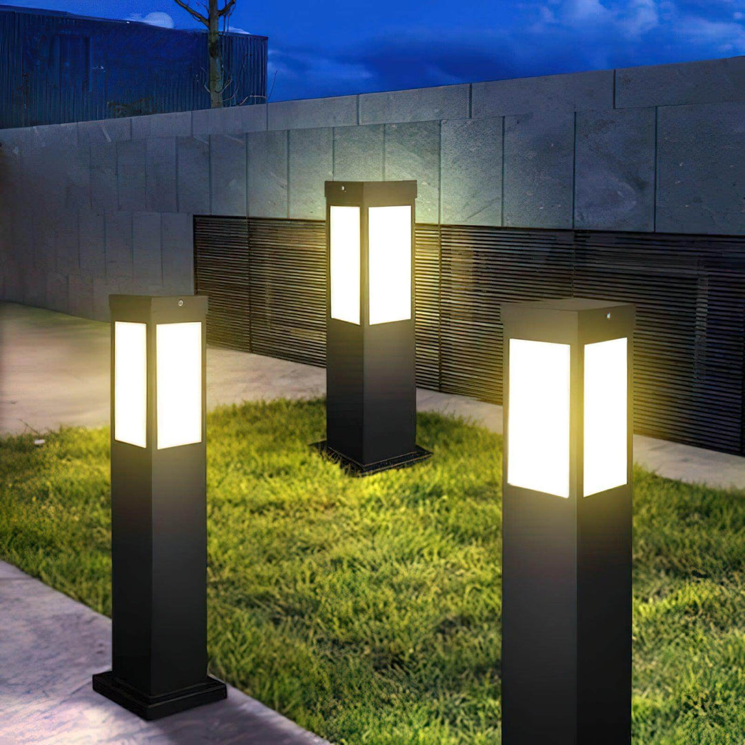 Moderne Udendørs Pullertlampe i Aluminium
