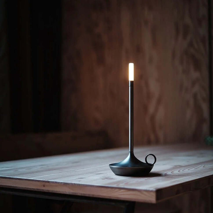 LED Stearinlyslampe m. Dæmper - 23cm