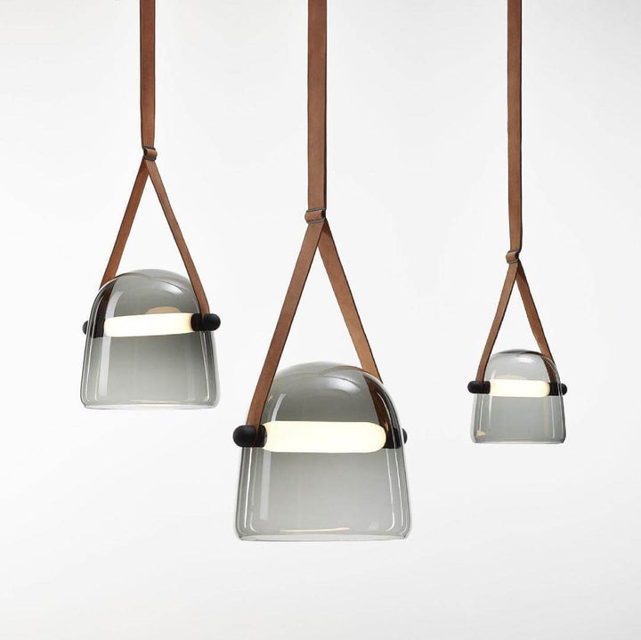 Elegant Pendellampe i Metal og Glas - 20cm