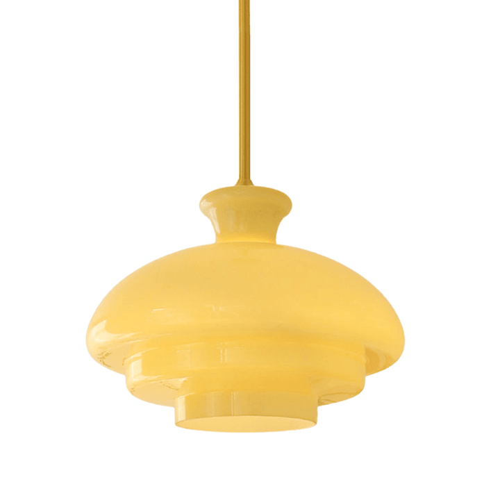 Elegant Cremefarvet Glas Pendellampe