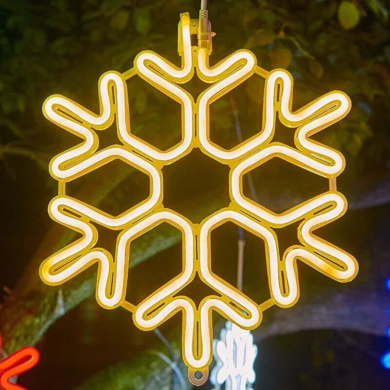 Vandtæt LED Snefnug Lys 38cm - Juleudsmykning