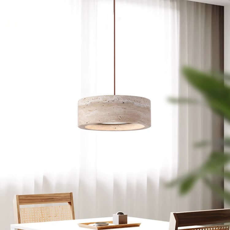 LED Pendellampe i Sten, 20cm