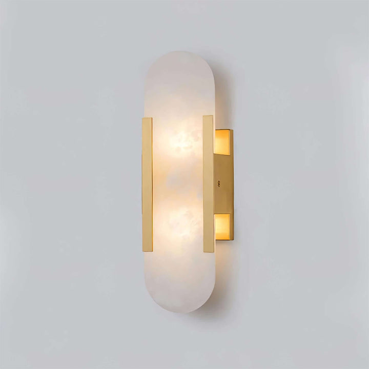Alabast Væglampe, Aflang Design