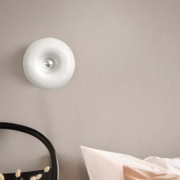 Donut Lampe - Glas & Metal Væglampe / Bordlampe