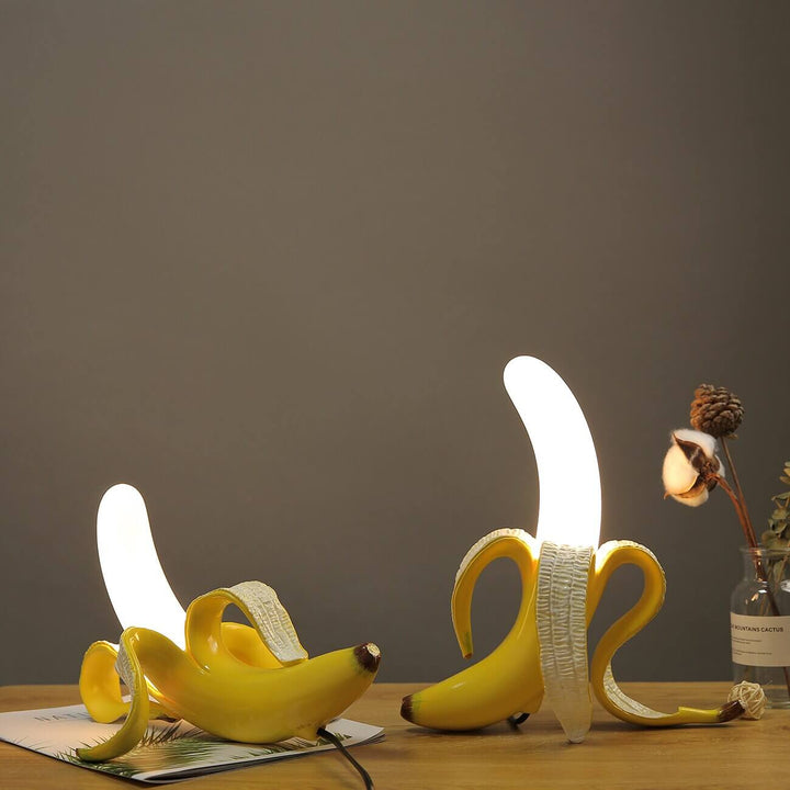 Art Deco Bordlampe i Bananform