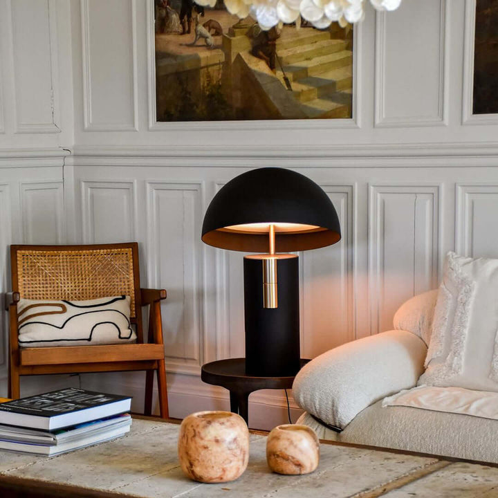 Designer Bordlampe i Metal og Glas - 30cm
