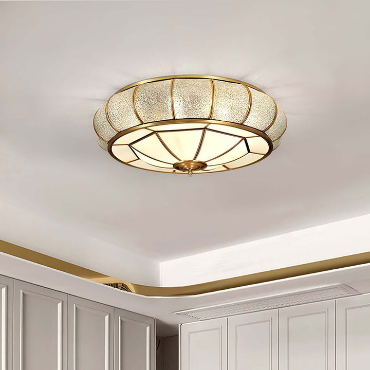 Loftslampe i Tekstureret Glas