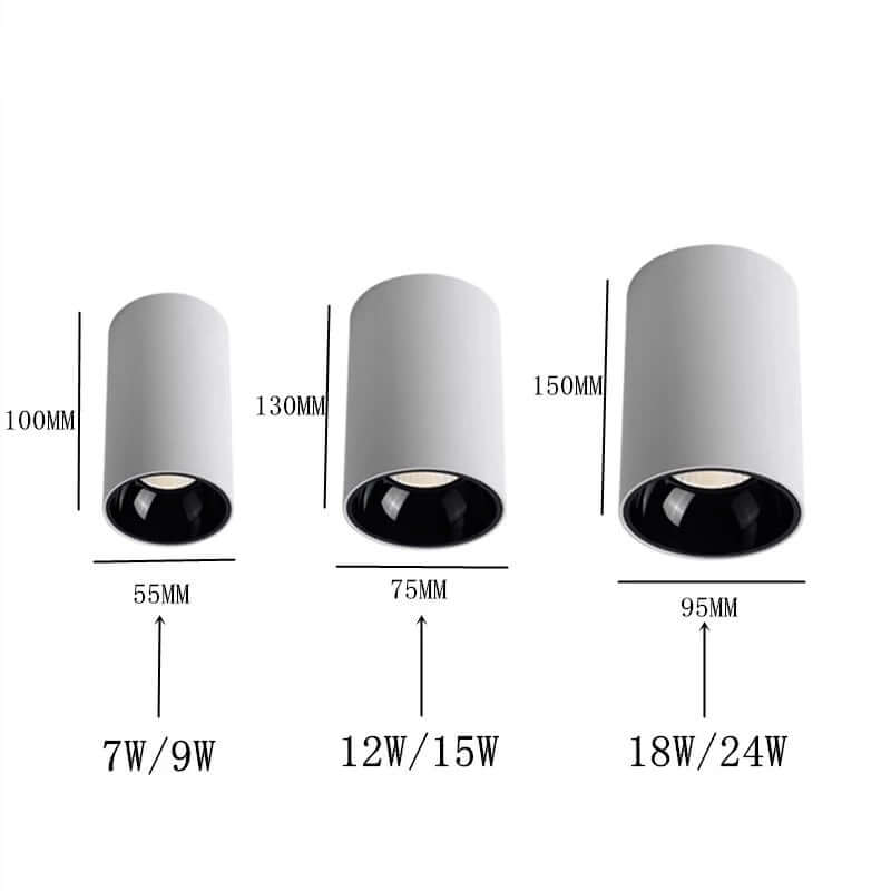 Runde LED Loftlamper i Aluminium