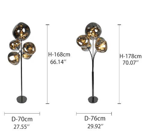 Moderne Gulvlampe med Unikt Design