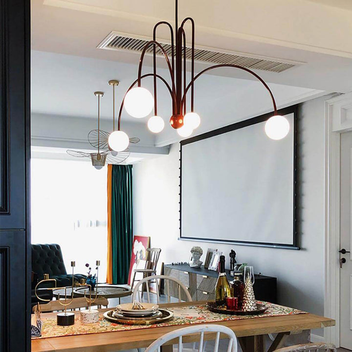 Elegant Pendel Lampe i Glas & Metal - 75/100cm