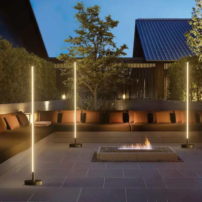Solcelle gulvlampe udendørs | Moderne design