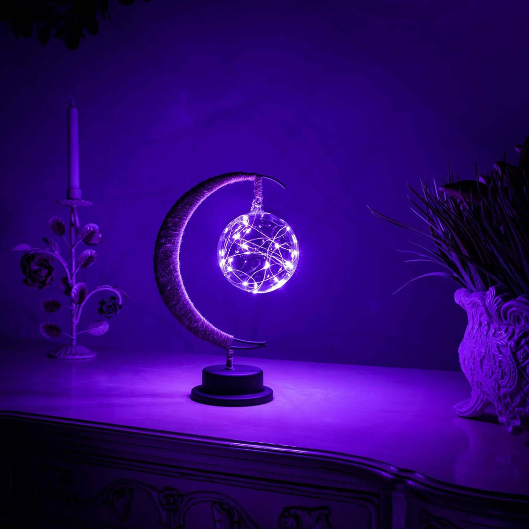 Magisk Månelampe 27cm - LED Glaslampe