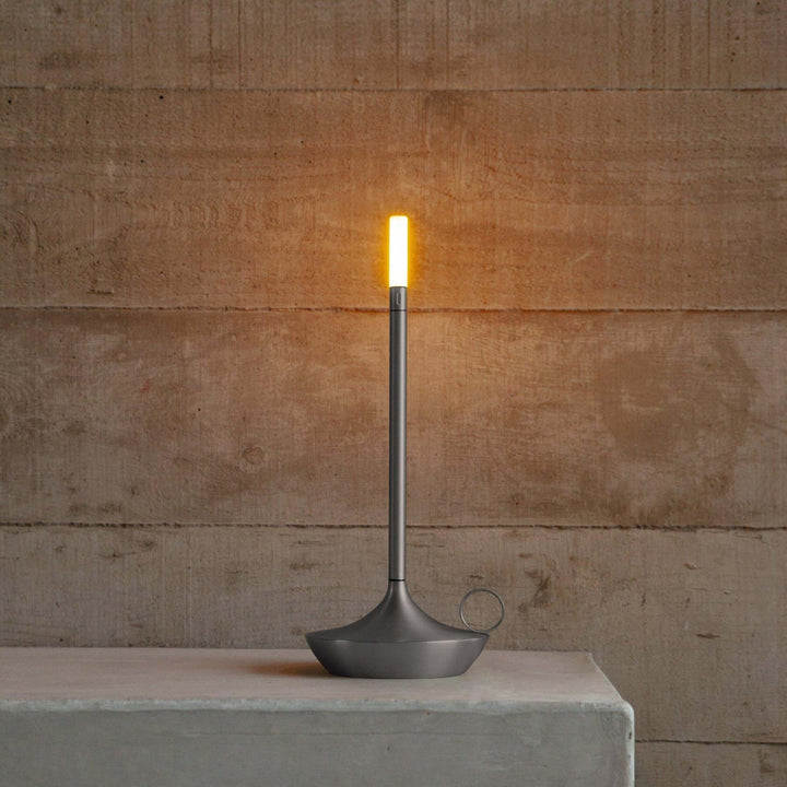 LED Stearinlyslampe m. Dæmper - 23cm