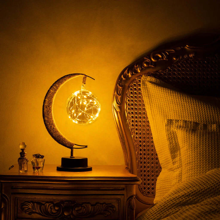 Magisk Månelampe 27cm - LED Glaslampe