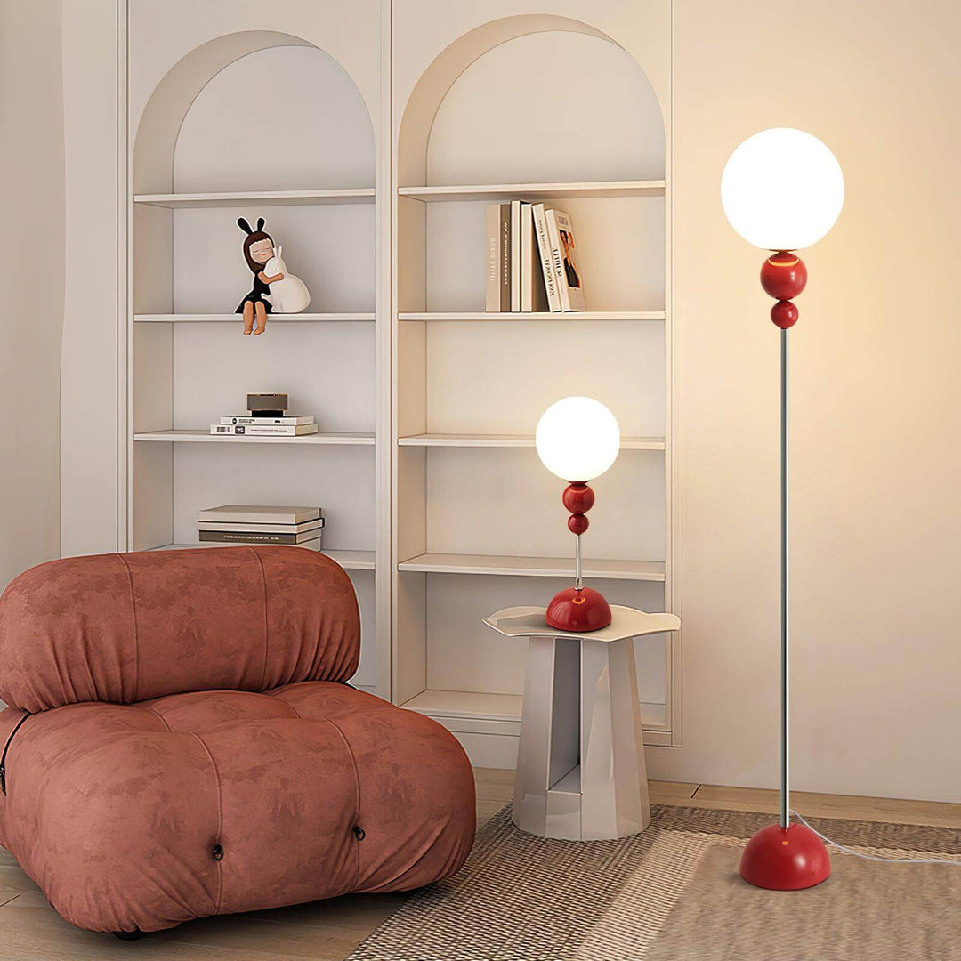 Elegant Gulvlampe i Metal og Glas
