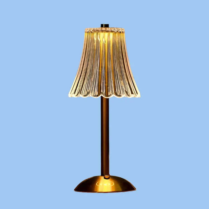 Ledningsfri krystalmetal bordlampe