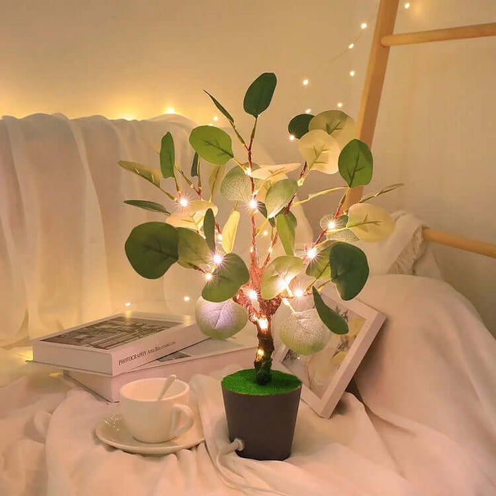 LED Natlampe Julegren med Paddeblade 34cm