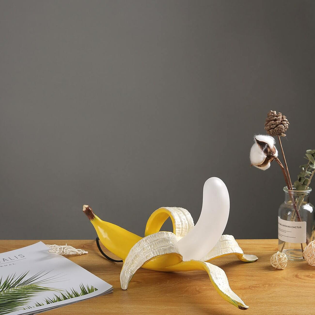 Art Deco Bordlampe i Bananform