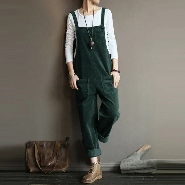 Casual dameoverall for kvinder. Afslappet buksedragt med justerbare stropper og sidelommer for komfort.