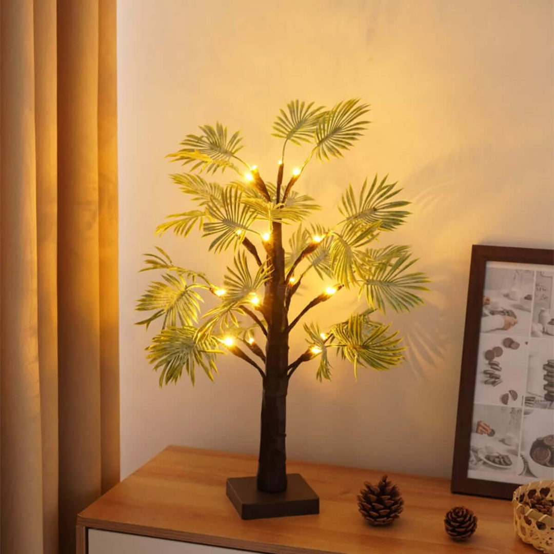 LED Julepalmelys - Batteridrevet & Varm Hvid