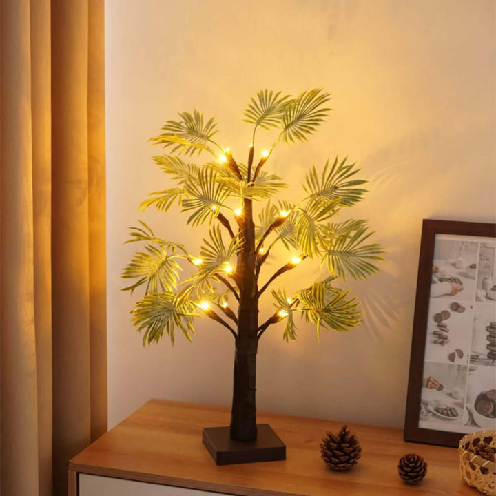 LED Julepalmelys - Batteridrevet & Varm Hvid