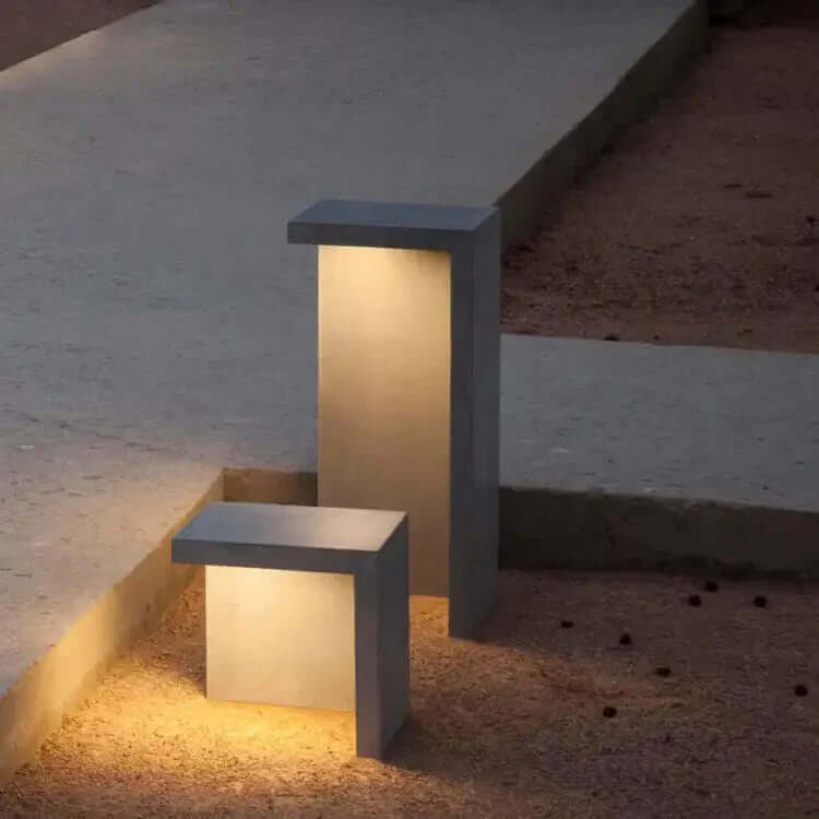 Udendørs Solcellelampe i Rustfrit Stål