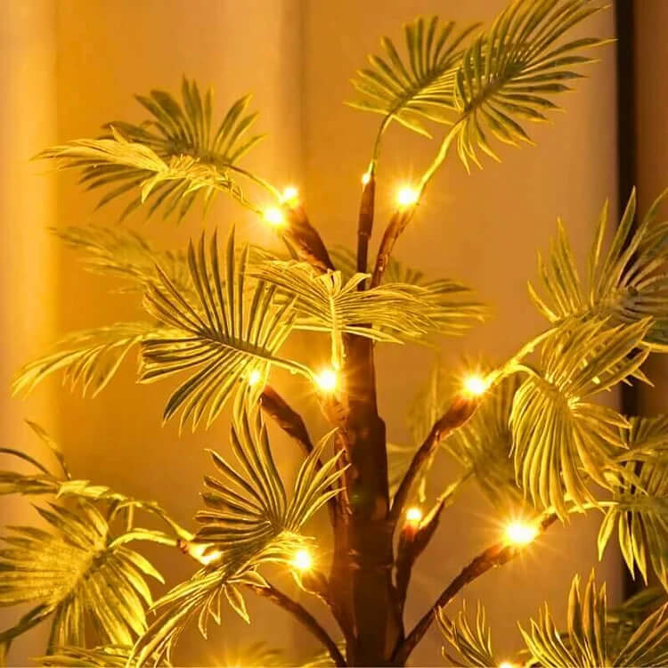 LED Julepalmelys - Batteridrevet & Varm Hvid
