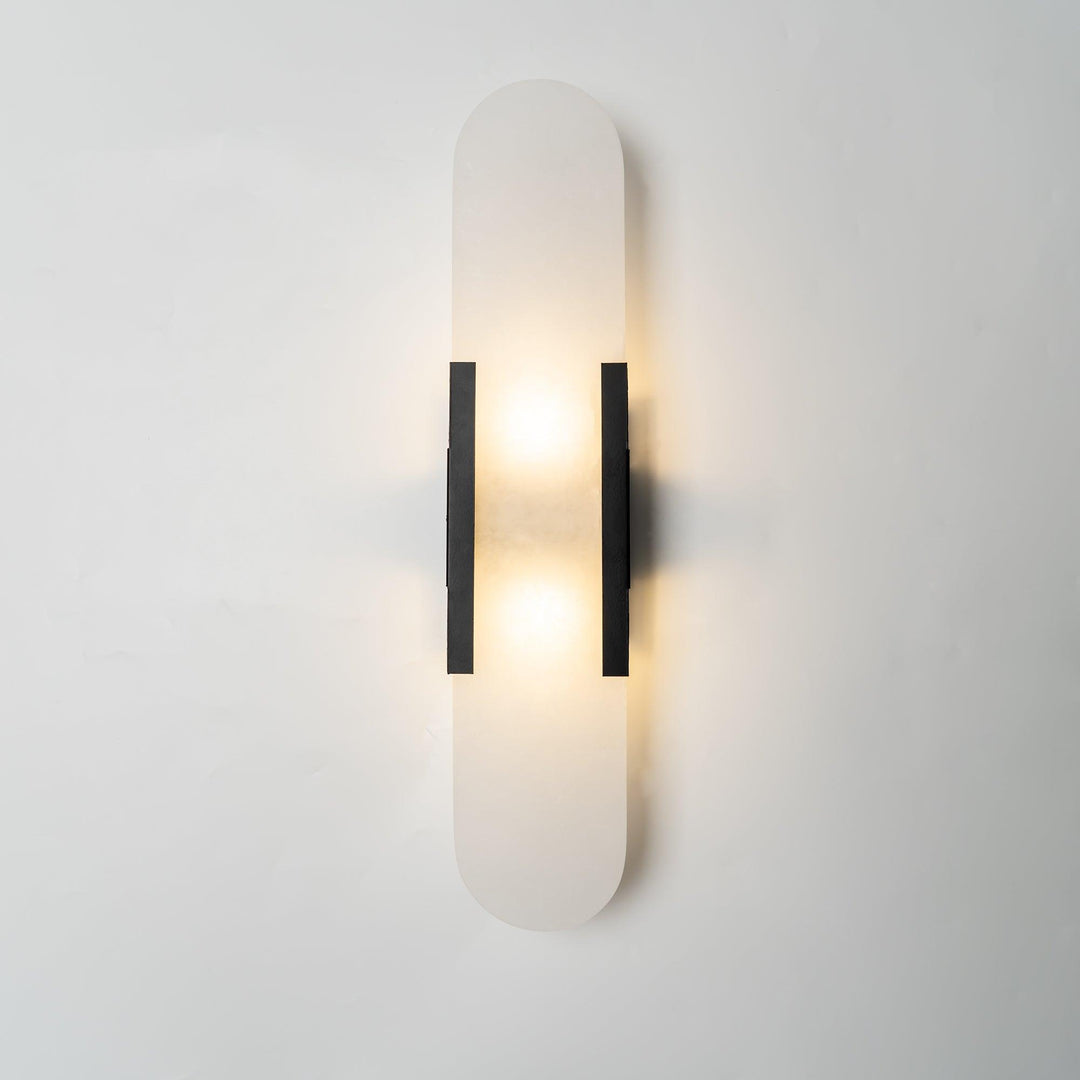 Alabast Væglampe, Aflang Design