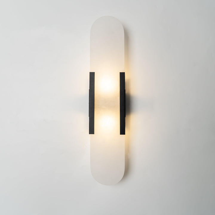 Alabast Væglampe, Aflang Design