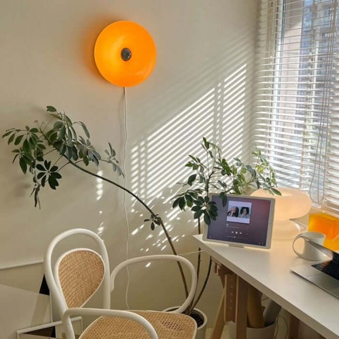 Donut Lampe - Glas & Metal Væglampe / Bordlampe