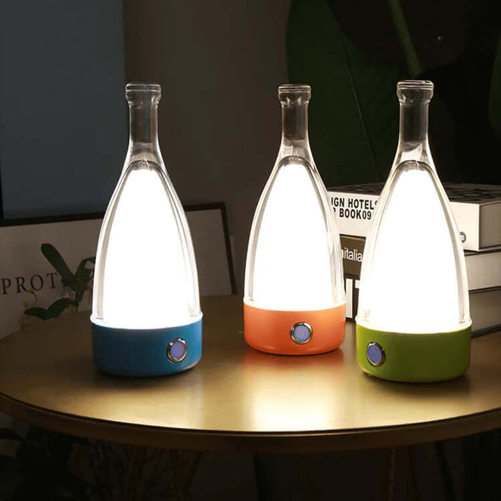 Genopladelig LED Vinflaske Natlampe