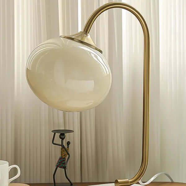 Elegant Bordlampe i Glas og Metal - 28cm