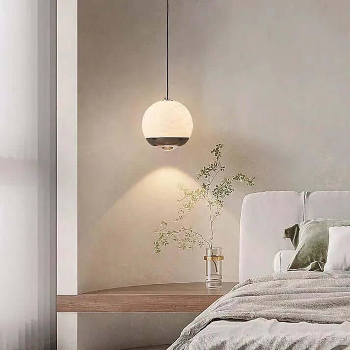 Elegant Alabast Globe Pendel Lampe