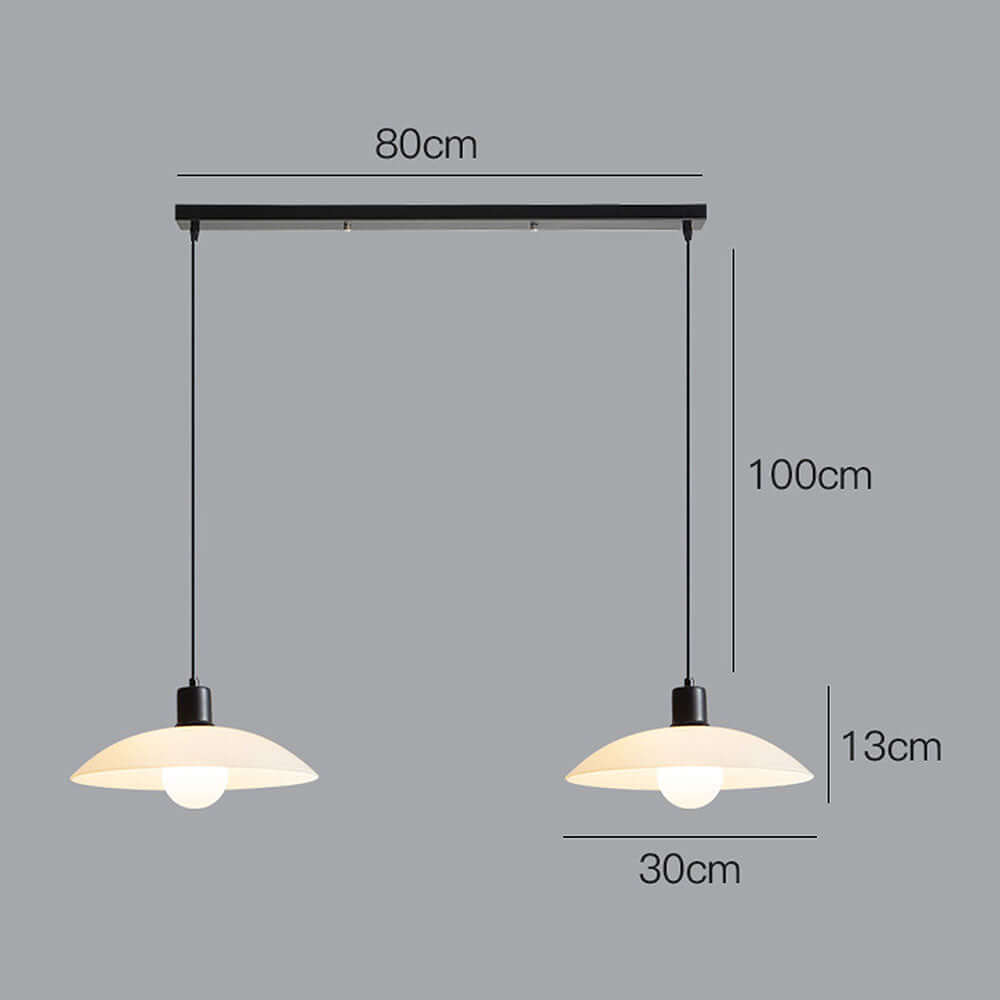 Elegant Pendellampe i Hvidt Glas - Minimalistisk Design