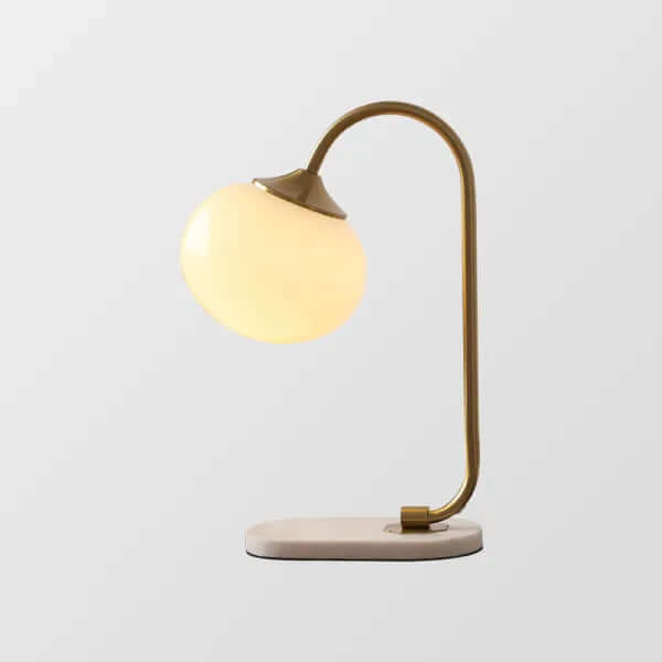 Elegant Bordlampe i Glas og Metal - 28cm