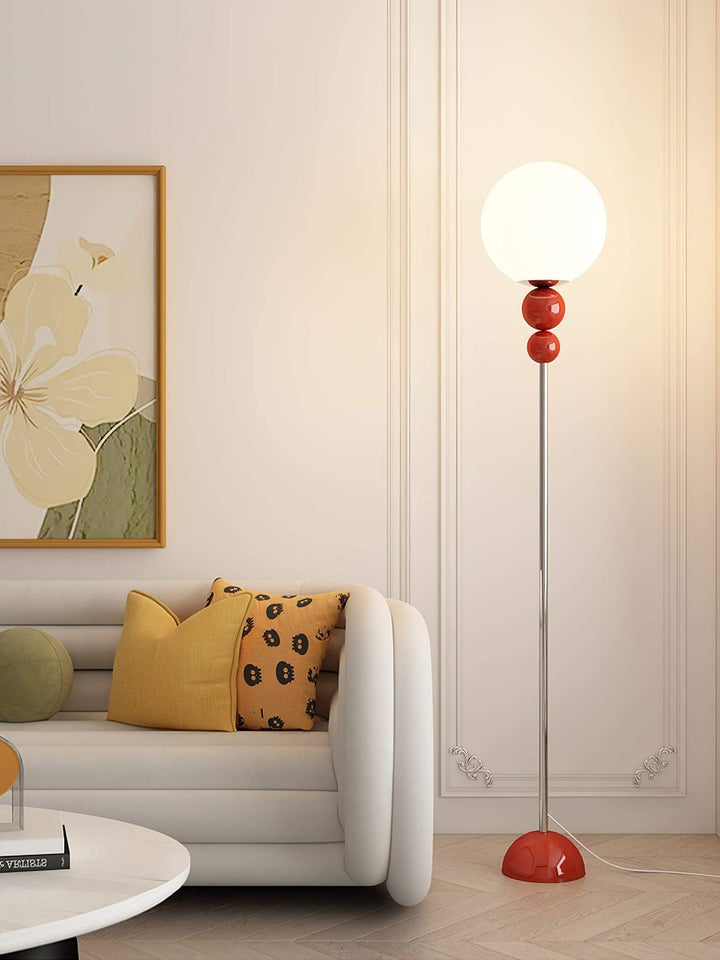 Elegant Gulvlampe i Metal og Glas