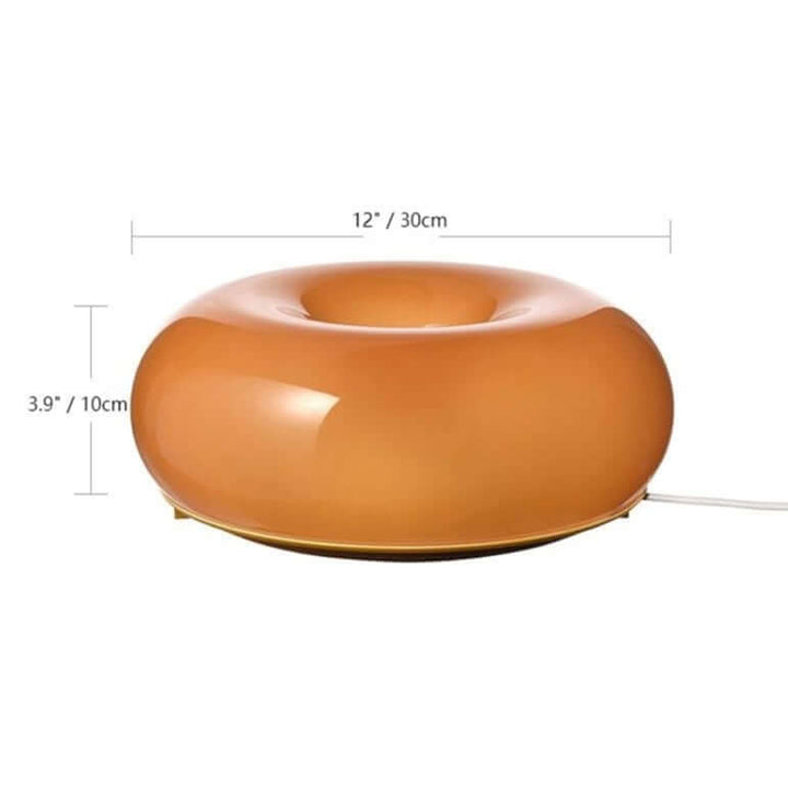 Donut Lampe - Glas & Metal Væglampe / Bordlampe