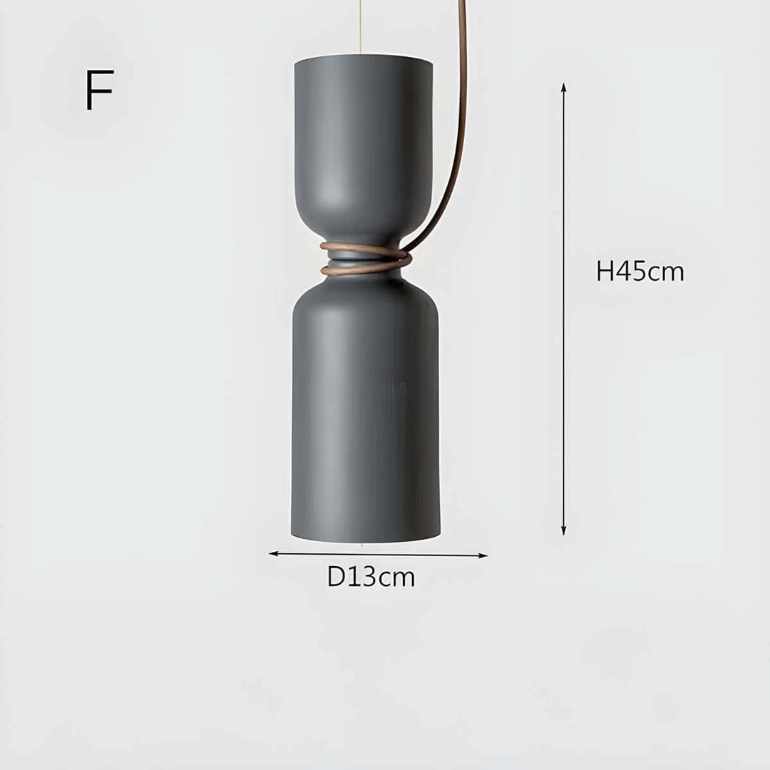 Geometrisk Pendellampe i Sort, Hvid & Grå
