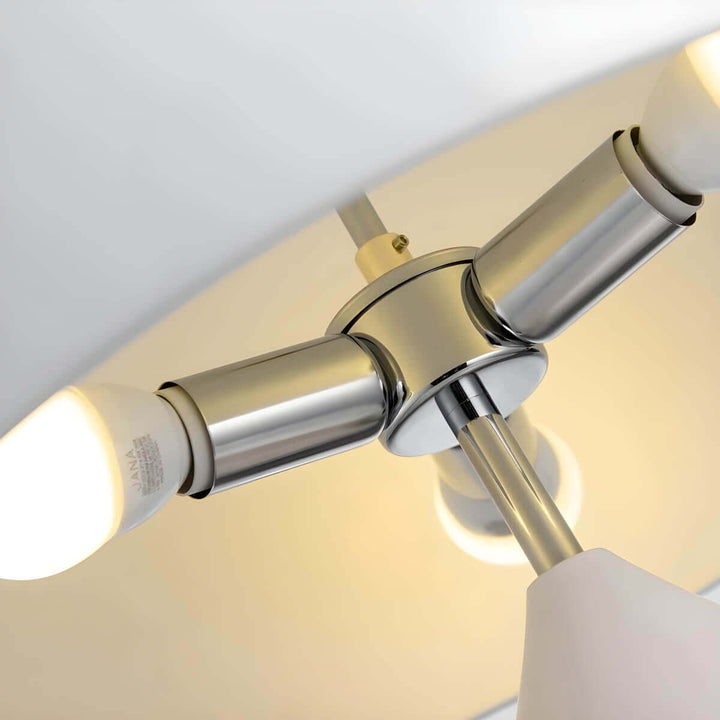 Elegant Bordlampe i Metal og Glas - Vintage Design