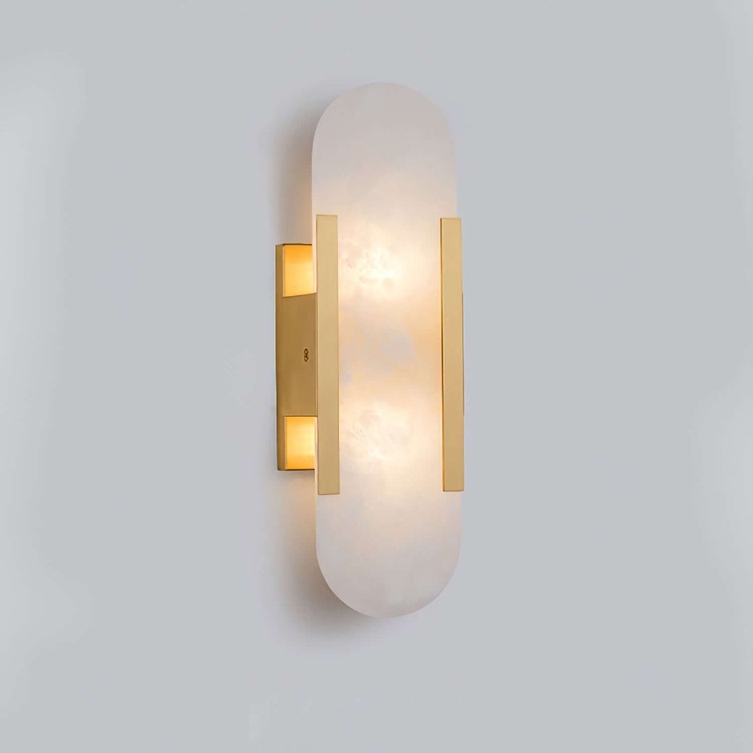 Alabast Væglampe, Aflang Design