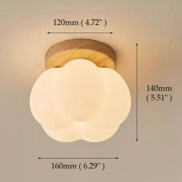 Græskarformet LED Loftlampe - 16cm