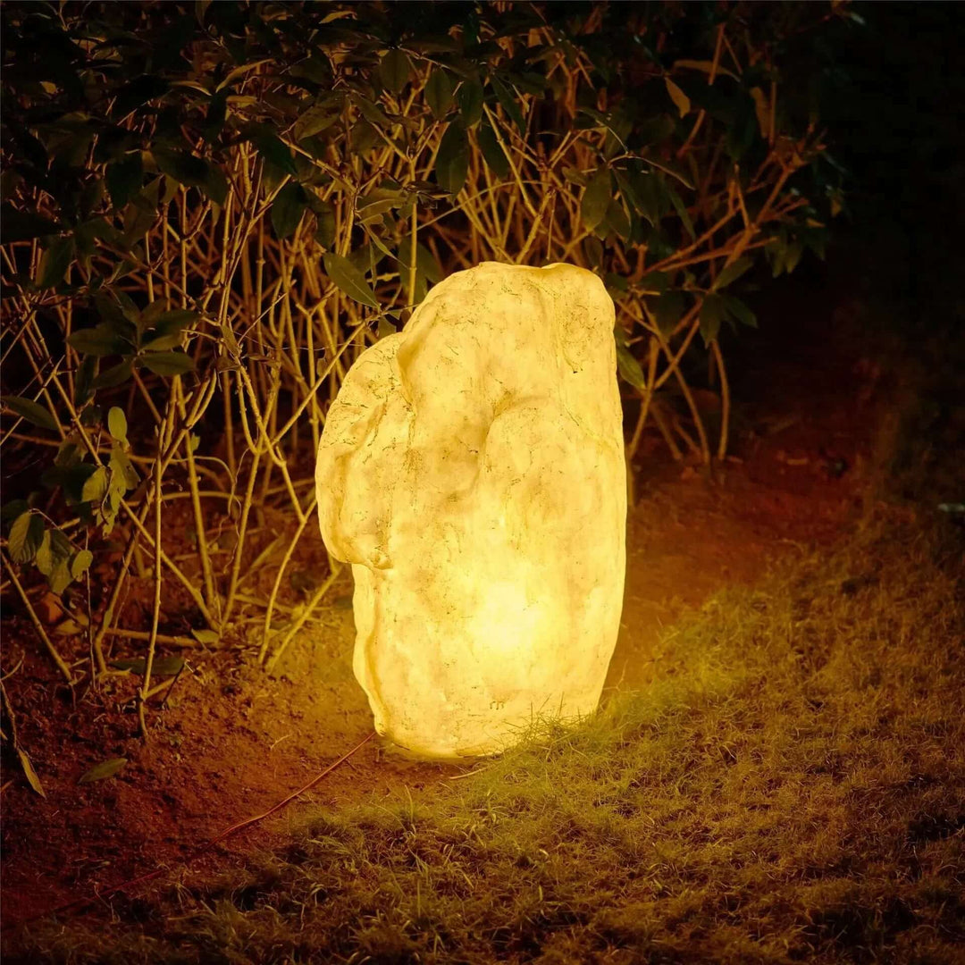 Udendørs LED Have Stenlampe - Sol & Kabel