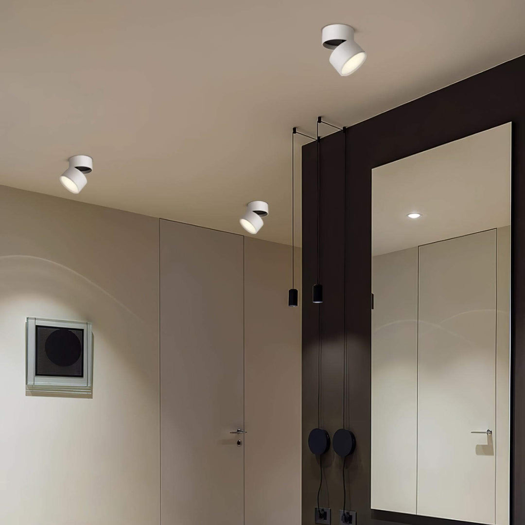 Justerbar Loftslampe i Aluminium - 10cm