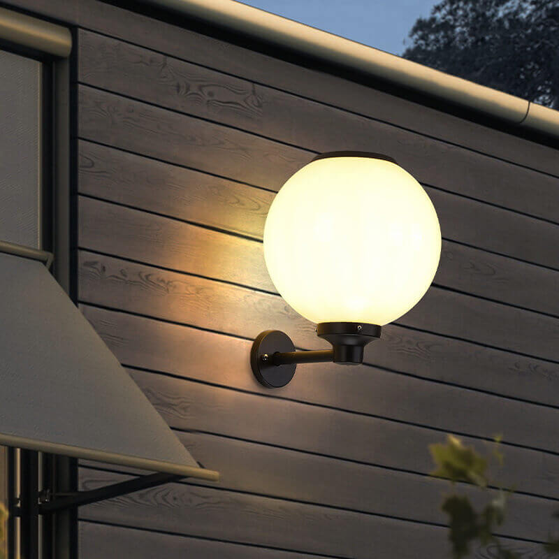 Solcelle Væglampe Udendørs - Vandtæt Kugle Design