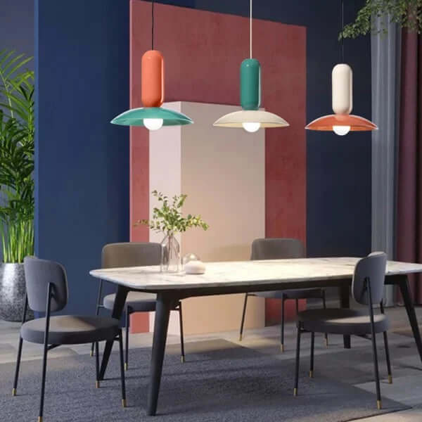 Farverig Metal Pendellampe - 30/40cm