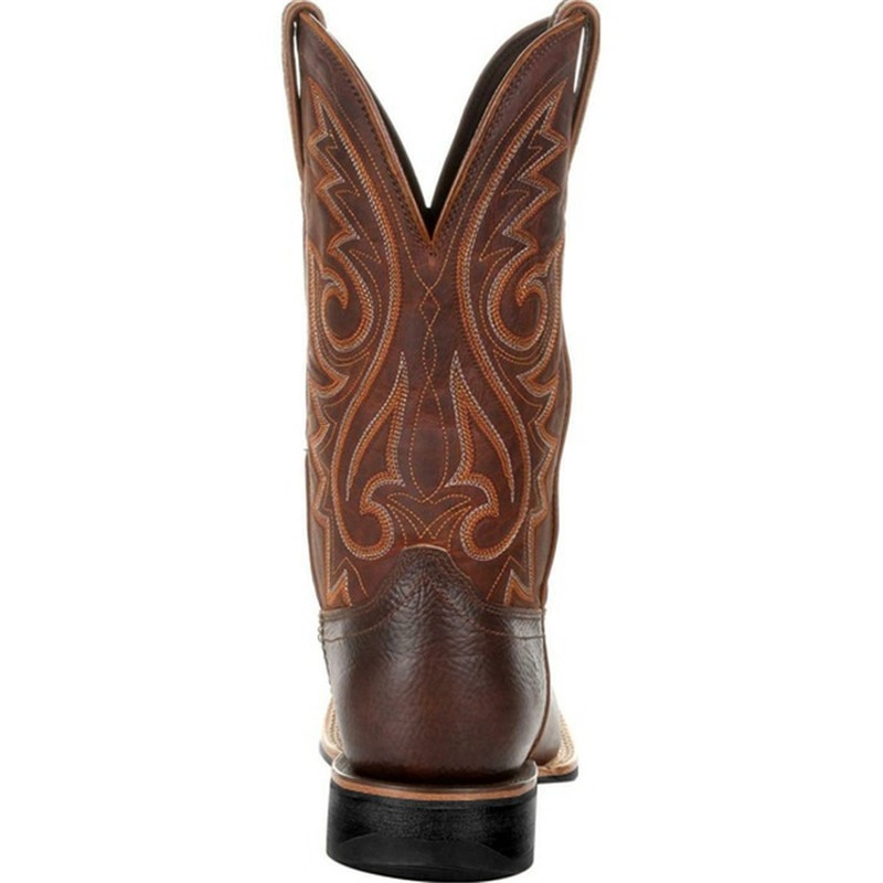 Cowboy læderstøvler til mænd i slidstærkt PU-læder med klassisk westernstil og komfortabel pasform.