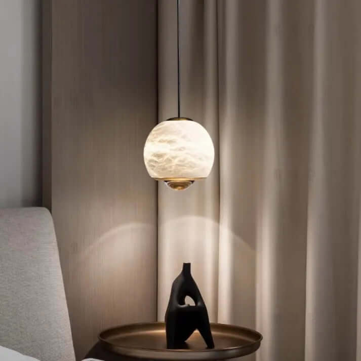 Elegant Alabast Globe Pendel Lampe