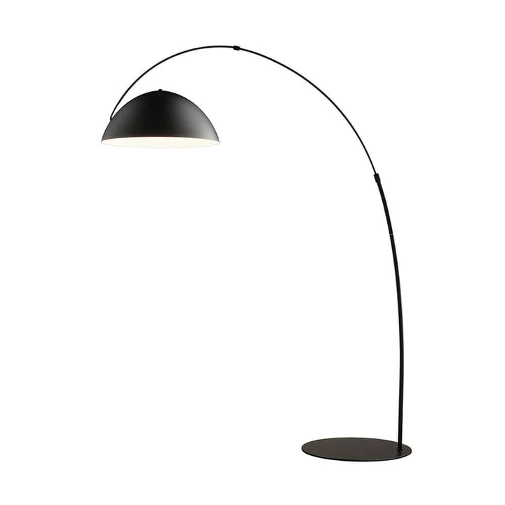 Justerbar bue gulvlampe i metal