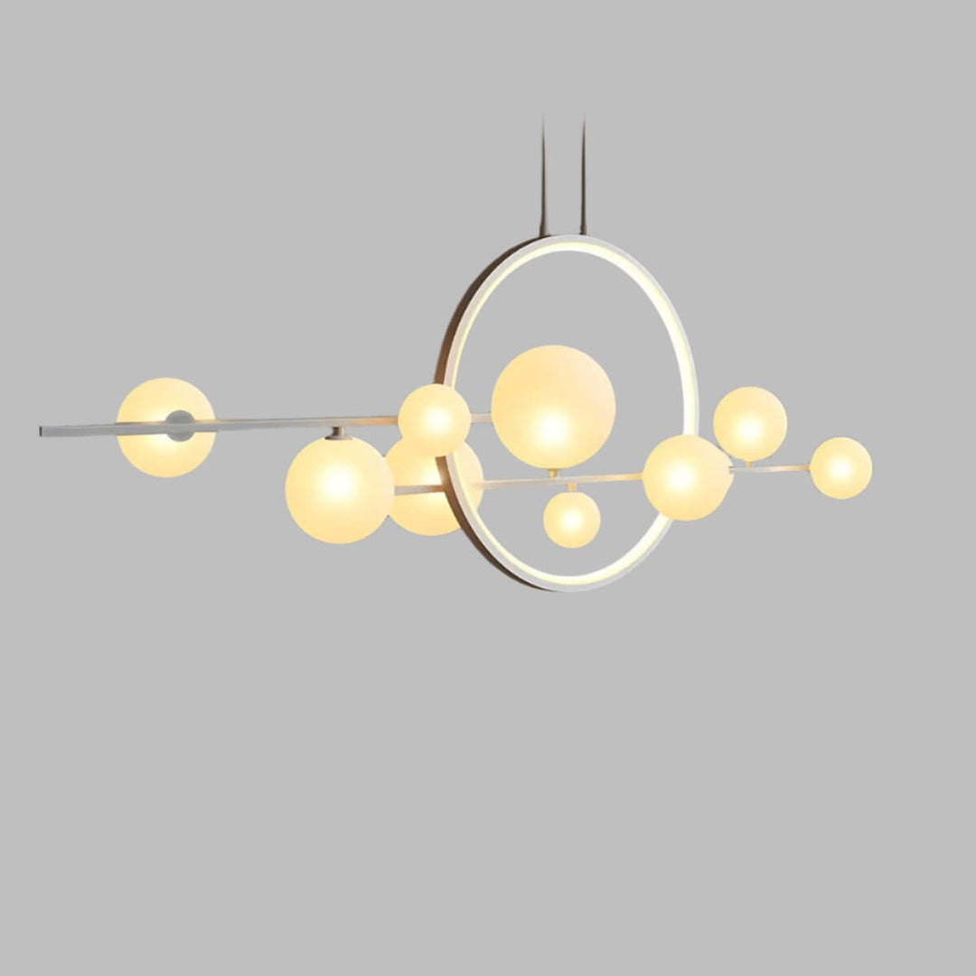 Elegant Lysekrone med Glaskugler | 100/140cm