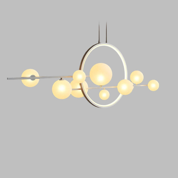 Elegant Lysekrone med Glaskugler | 100/140cm
